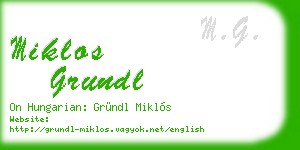 miklos grundl business card